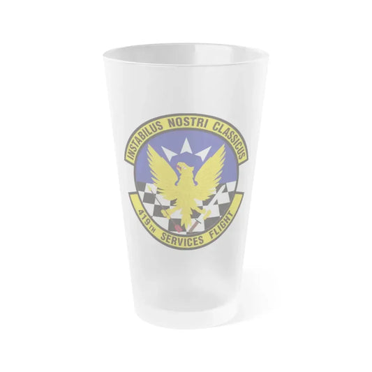 419th Services Flight (U.S. Air Force) Frosted Pint Glass 16oz 16oz Frosted - Go Mug Yourself