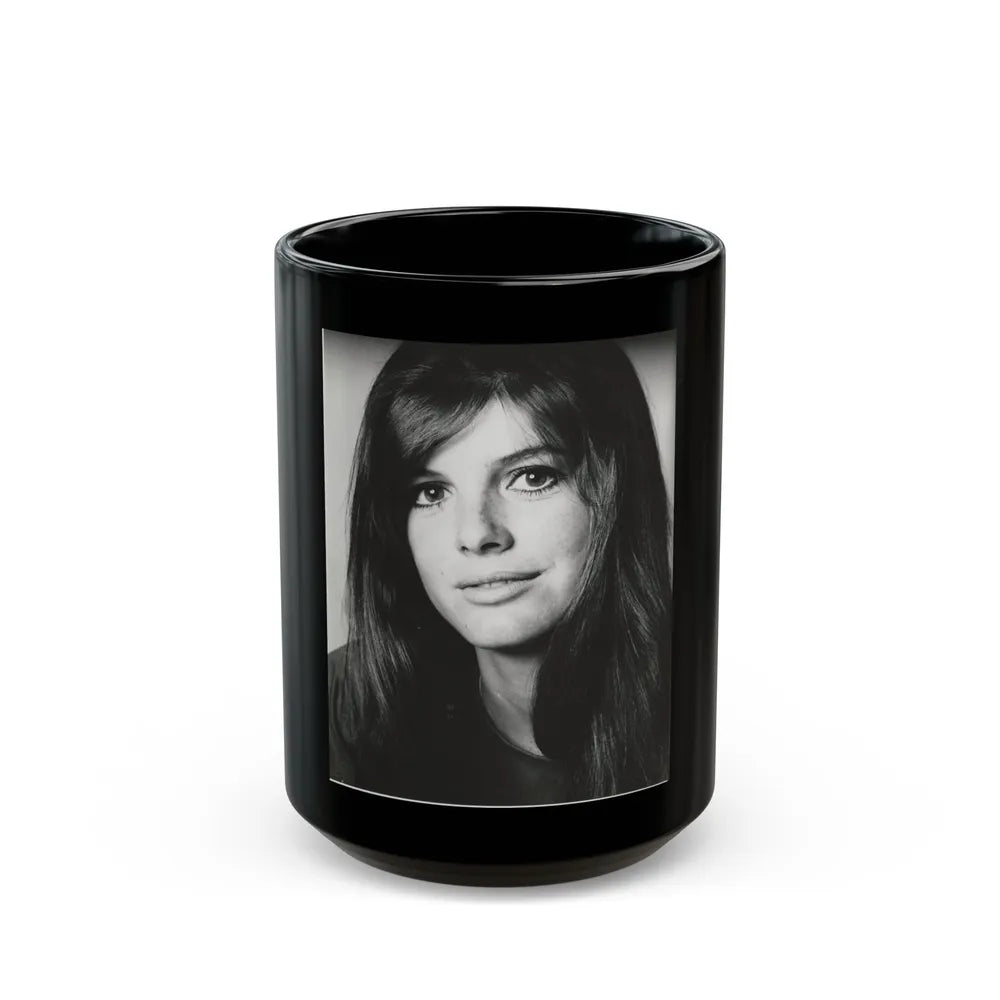 Katharine Ross #103 (Vintage Female Icon) Black Coffee Mug-15oz-Go Mug Yourself