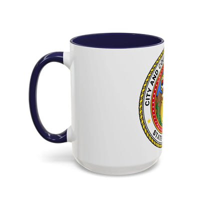 Seal of Honolulu Hawaii - Accent Coffee Mug-Go Mug Yourself