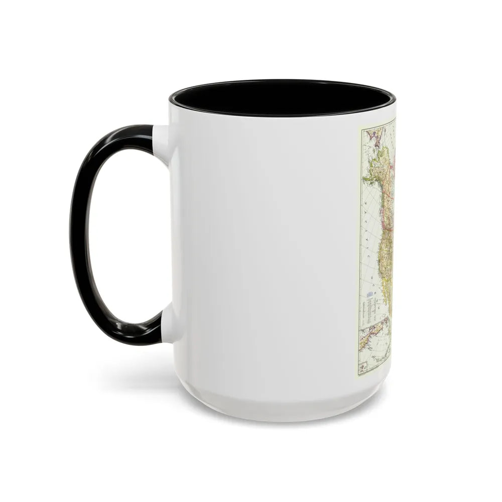 North America (1952) (Map) Accent Coffee Mug-Go Mug Yourself