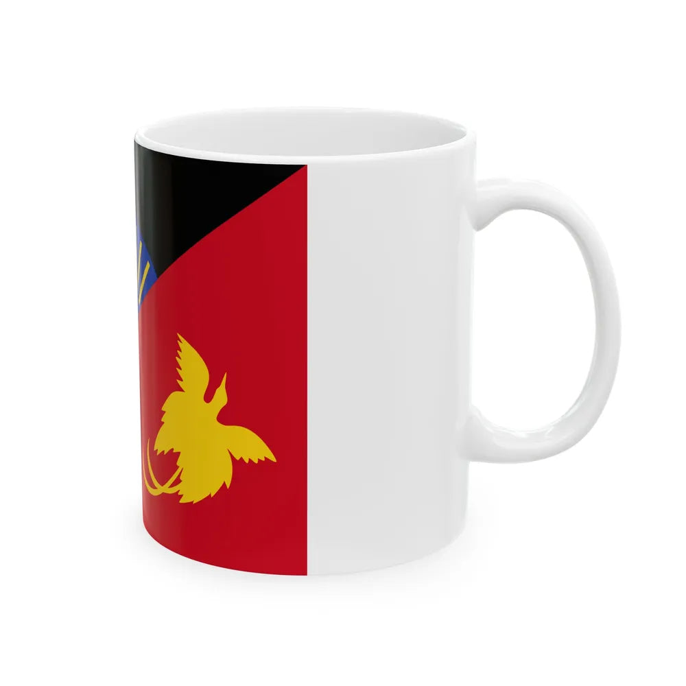 Flag of Sandaun Papa New Guinea - White Coffee Mug-Go Mug Yourself