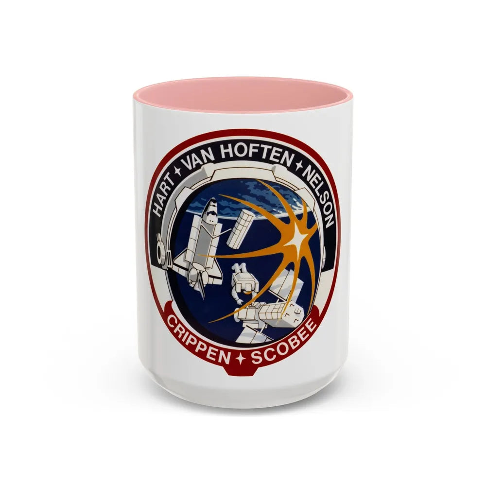 STS 41 C (NASA) Accent Coffee Mug-15oz-Pink-Go Mug Yourself