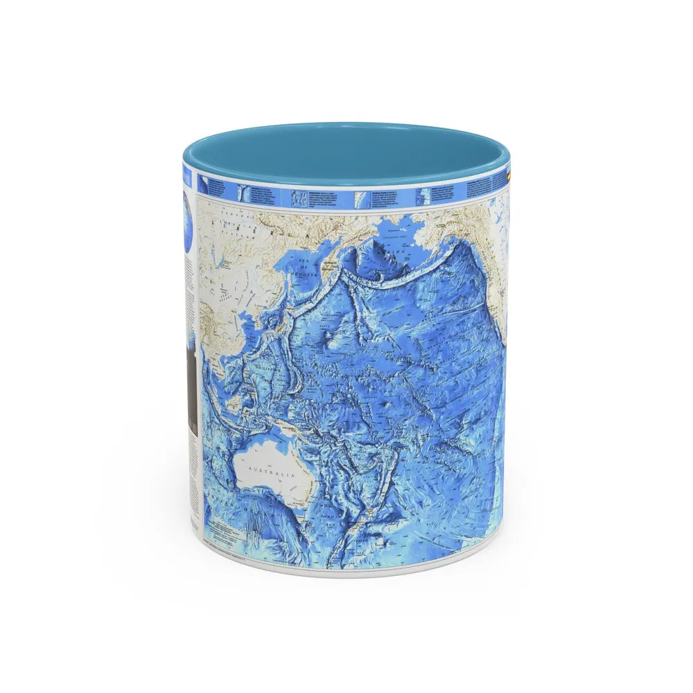 Pacific Ocean (1992) (Map) Accent Coffee Mug-11oz-Light Blue-Go Mug Yourself