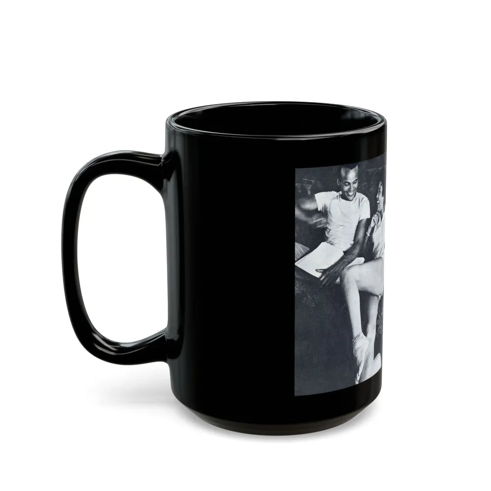 Dorothy Dandridge #98 - Pages 3 & 4 of 8 Featuring, Dorothy with, 3 B&W Photos & Article from Pageant Digest Mag. June '55 (Vintage Female Icon) Black Coffee Mug-Go Mug Yourself