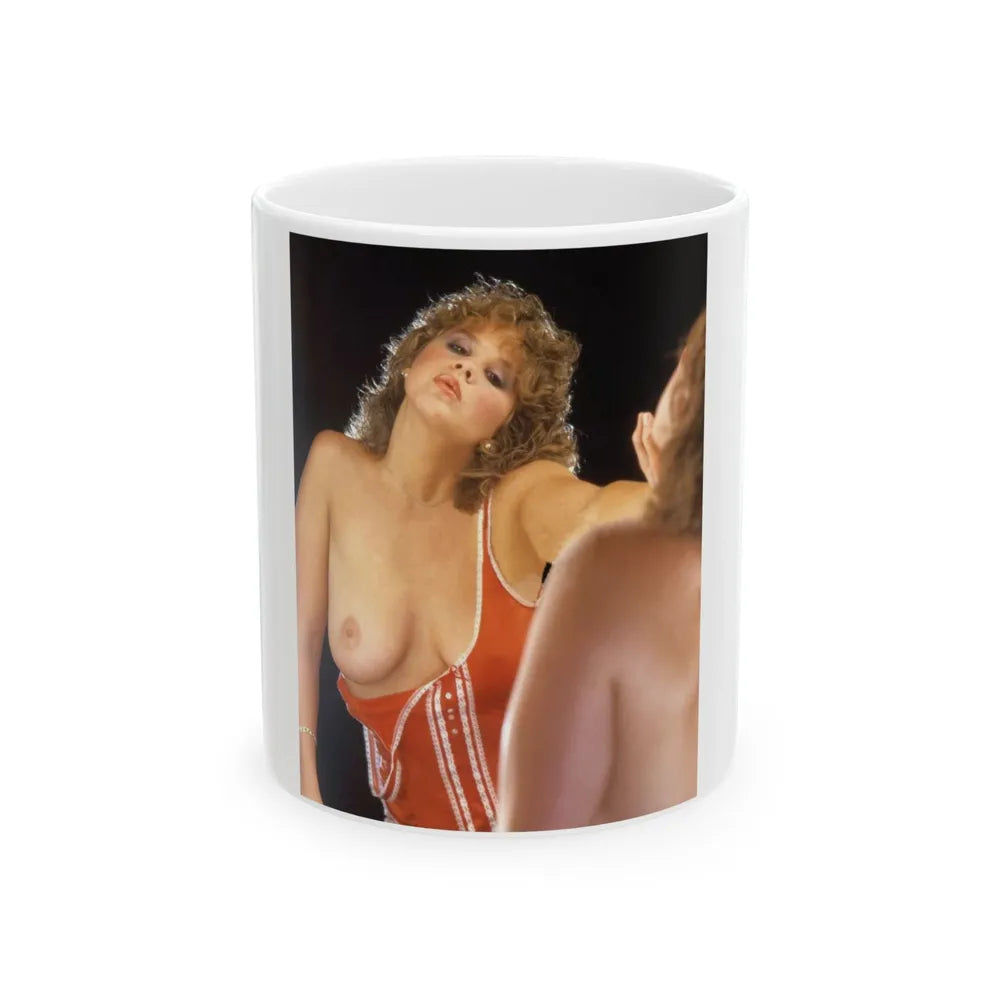 Linda Blair #264 - Partially Topless (Vintage Female Icon) White Coffee Mug-11oz-Go Mug Yourself