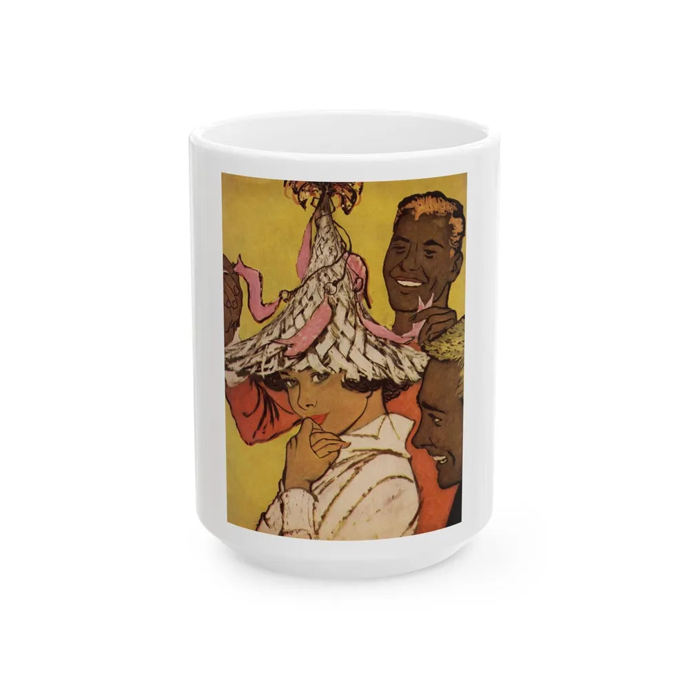 College Man (2), Cosmopolitan, February 1958 - White Coffee Mug-15oz-Go Mug Yourself