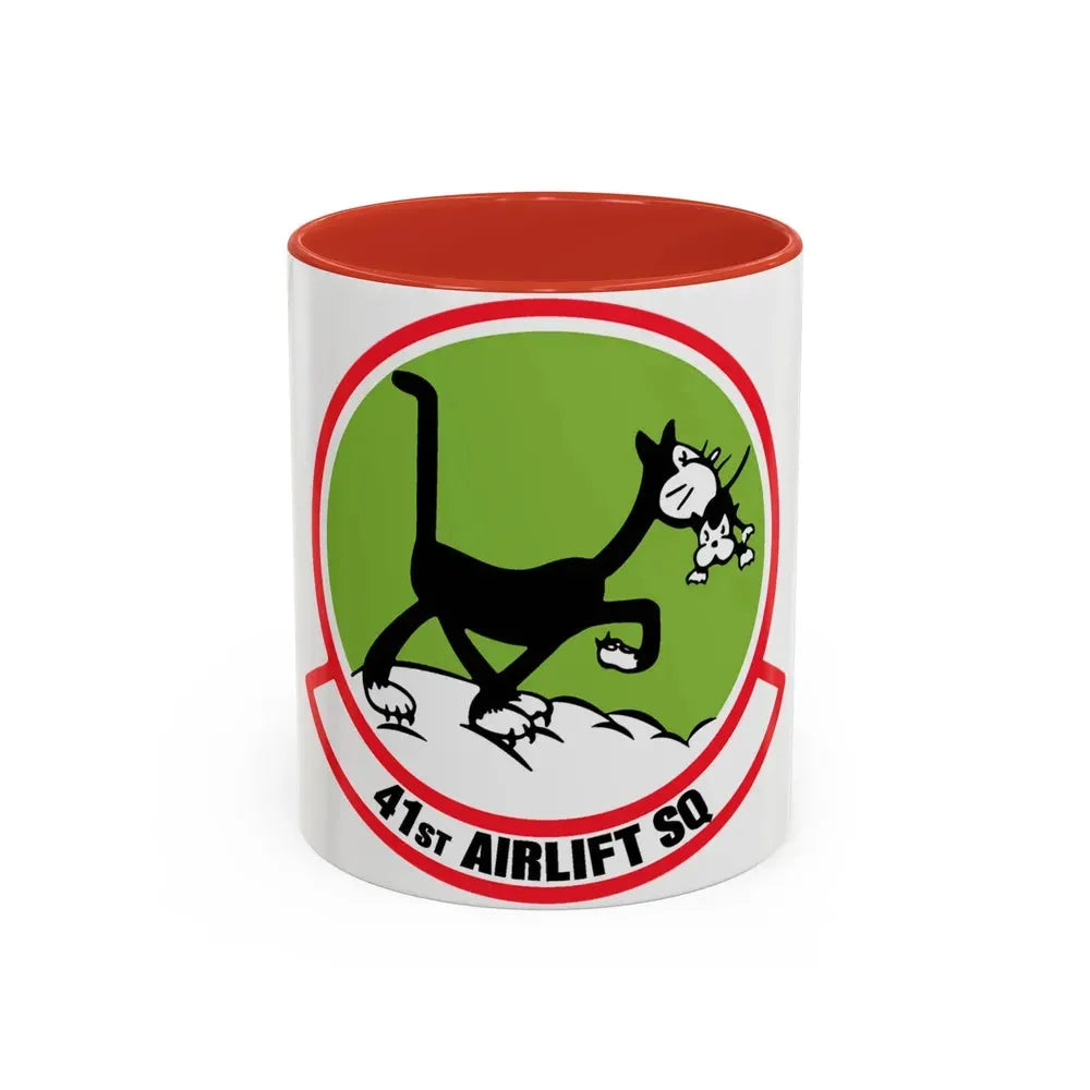 41st Airlift Sq v2 (U.S. Air Force) Accent Coffee Mug 11oz Red - Go Mug Yourself