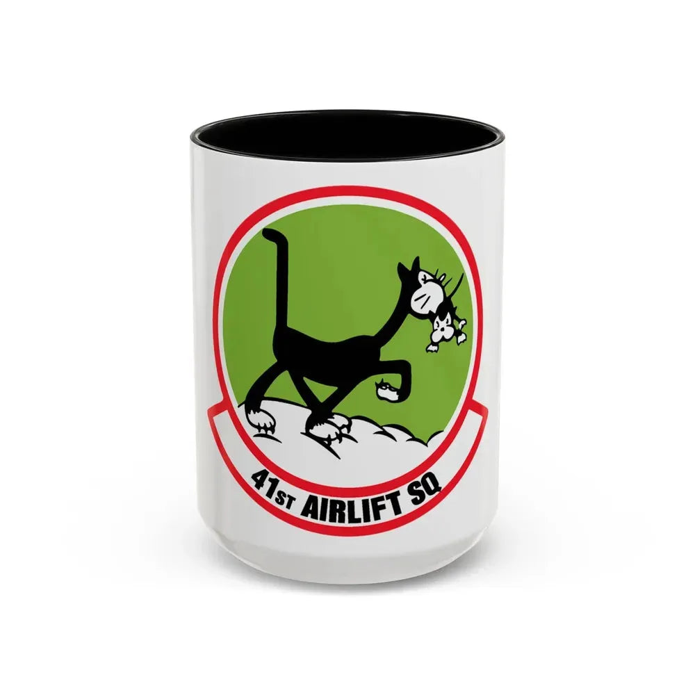 41st Airlift Sq v2 (U.S. Air Force) Accent Coffee Mug 15oz Black - Go Mug Yourself
