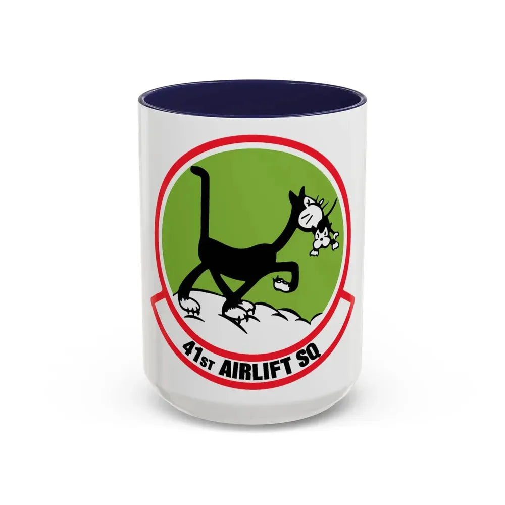 41st Airlift Sq v2 (U.S. Air Force) Accent Coffee Mug 15oz Navy - Go Mug Yourself
