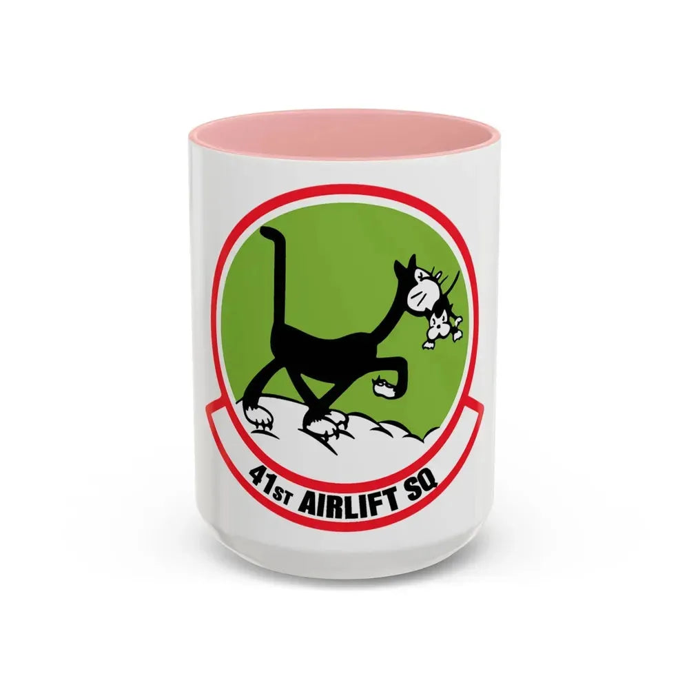 41st Airlift Sq v2 (U.S. Air Force) Accent Coffee Mug 15oz Pink - Go Mug Yourself