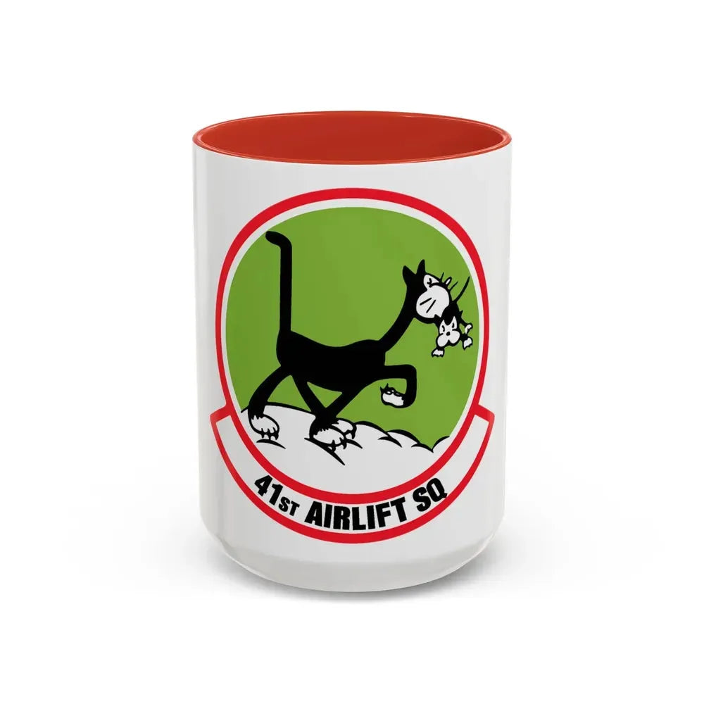 41st Airlift Sq v2 (U.S. Air Force) Accent Coffee Mug 15oz Red - Go Mug Yourself