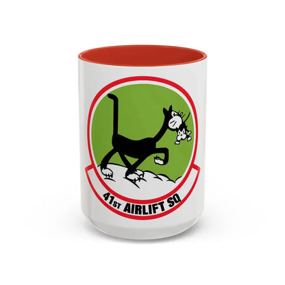 41st Airlift Sq v2 (U.S. Air Force) Accent Coffee Mug 15oz Red - Go Mug Yourself