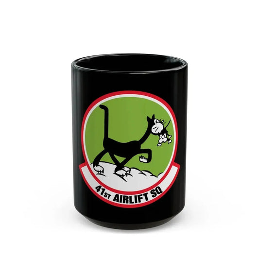 41st Airlift Sq v2 (U.S. Air Force) Black Coffee Mug 15oz - Go Mug Yourself