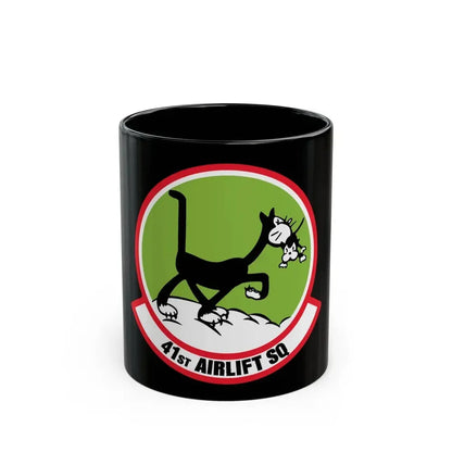 41st Airlift Sq v2 (U.S. Air Force) Black Coffee Mug - Go Mug Yourself