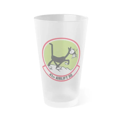41st Airlift Sq v2 (U.S. Air Force) Frosted Pint Glass 16oz 16oz Frosted - Go Mug Yourself