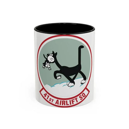 41st Airlift Squadron (U.S. Air Force) Accent Coffee Mug 11oz Black - Go Mug Yourself
