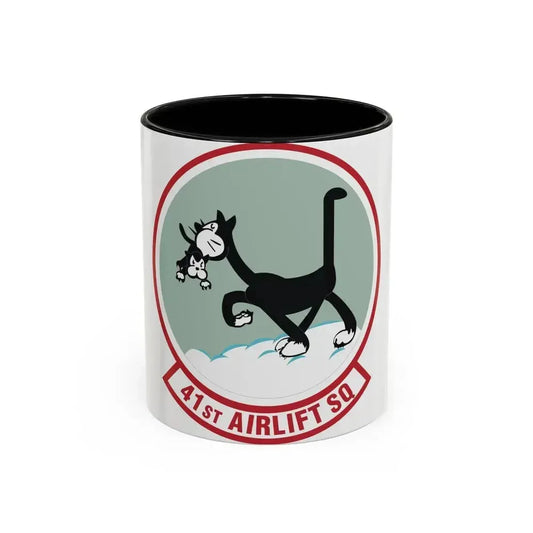 41st Airlift Squadron (U.S. Air Force) Accent Coffee Mug 11oz Black - Go Mug Yourself