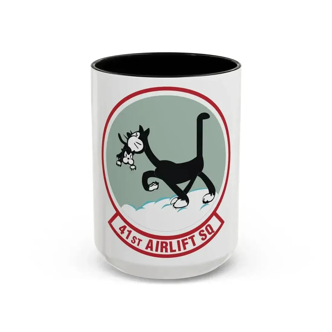 41st Airlift Squadron (U.S. Air Force) Accent Coffee Mug 15oz Black - Go Mug Yourself