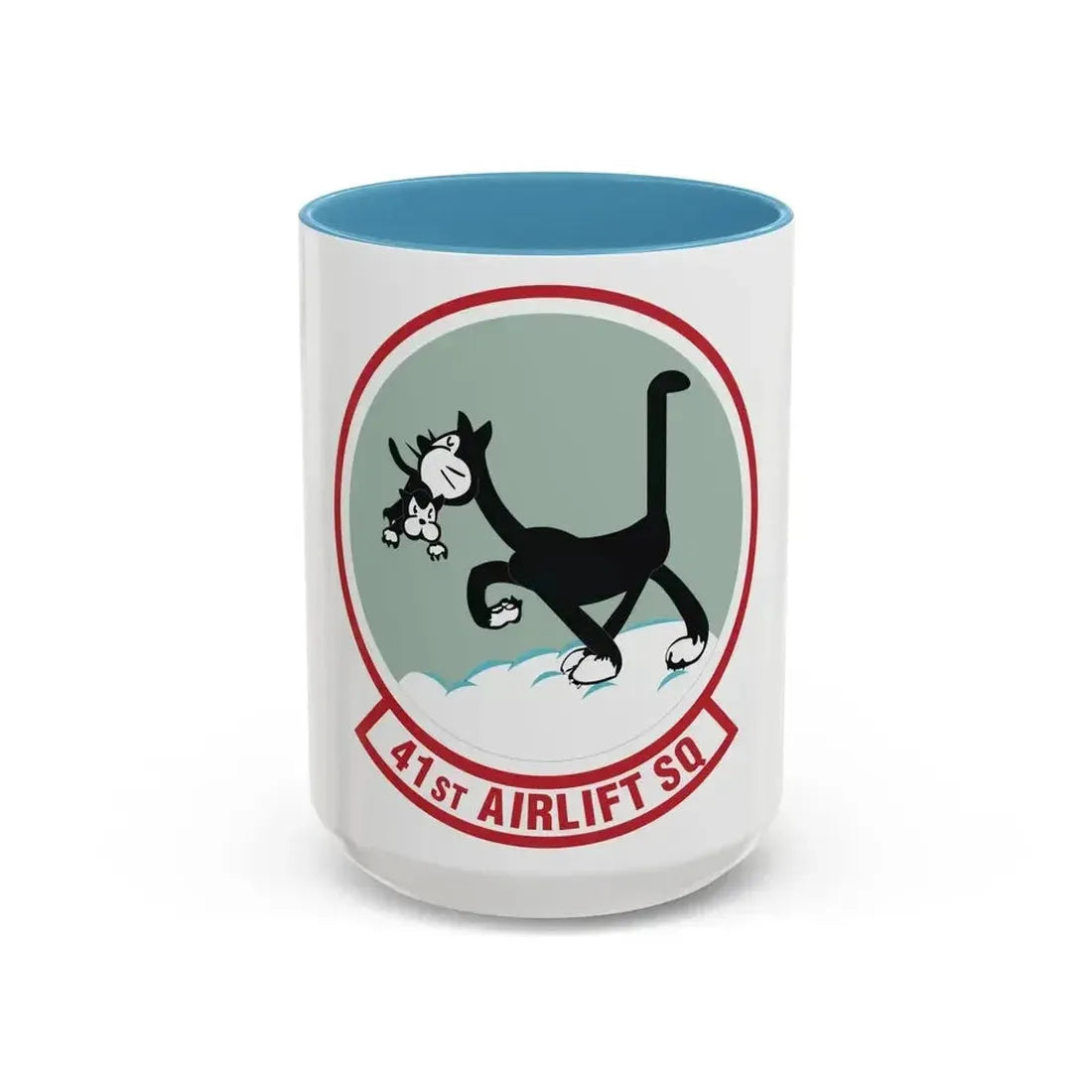 41st Airlift Squadron (U.S. Air Force) Accent Coffee Mug 15oz Light Blue - Go Mug Yourself