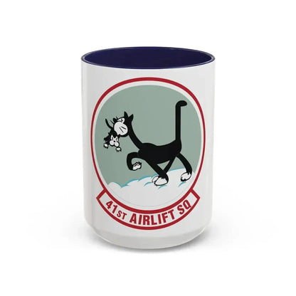 41st Airlift Squadron (U.S. Air Force) Accent Coffee Mug 15oz Navy - Go Mug Yourself