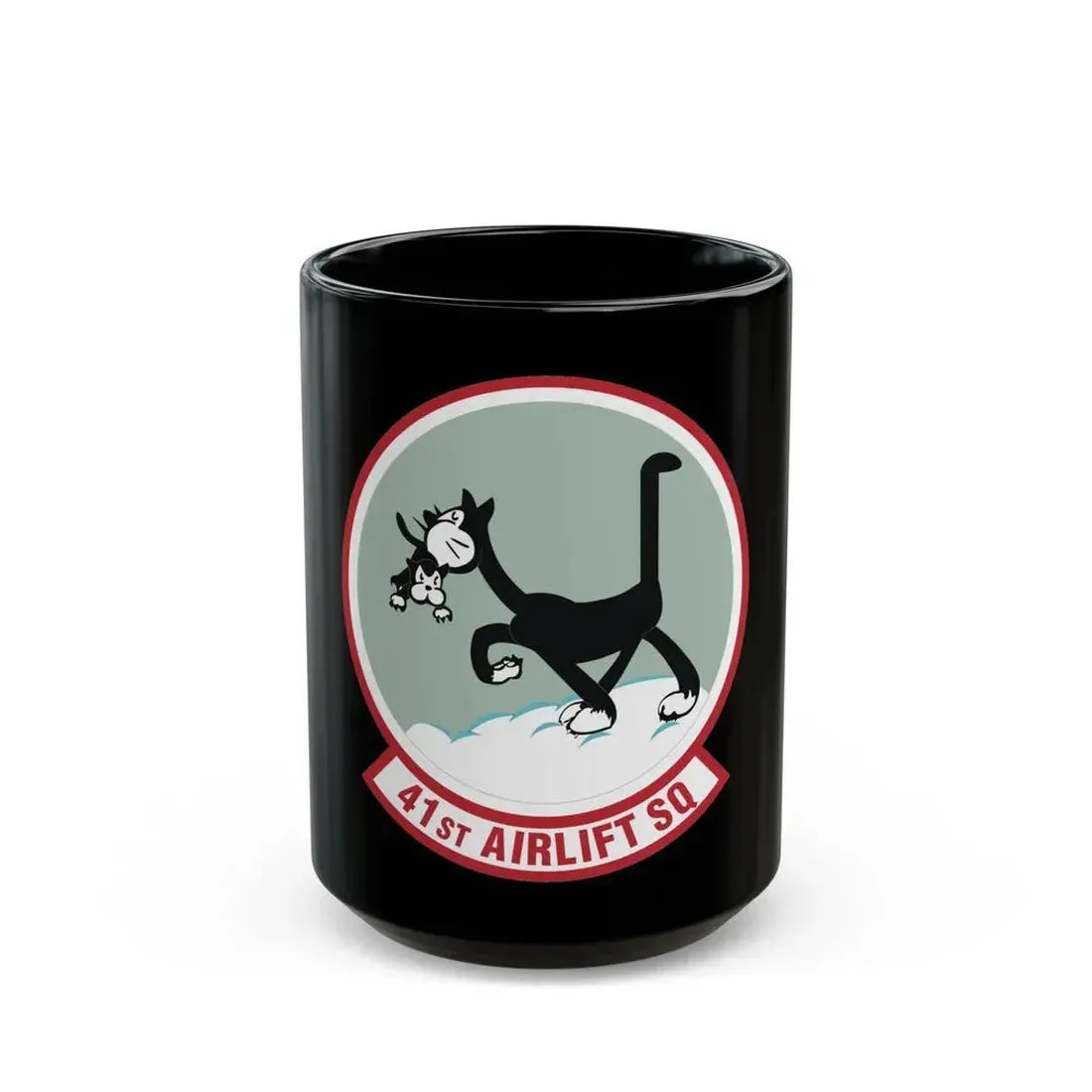 41st Airlift Squadron (U.S. Air Force) Black Coffee Mug 15oz - Go Mug Yourself
