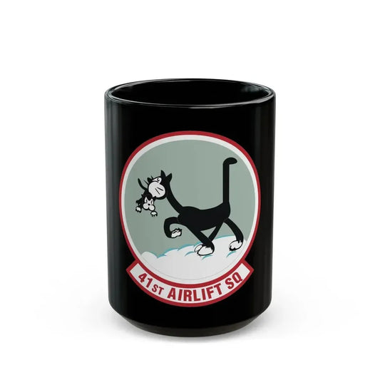 41st Airlift Squadron (U.S. Air Force) Black Coffee Mug 15oz - Go Mug Yourself
