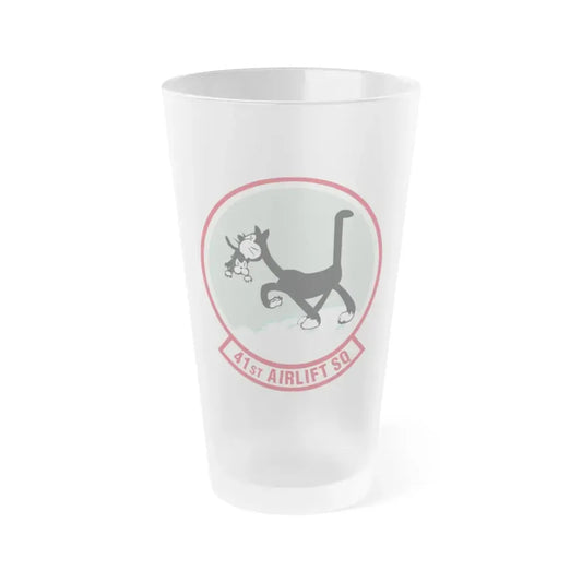41st Airlift Squadron (U.S. Air Force) Frosted Pint Glass 16oz Default Title - Go Mug Yourself