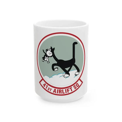 41st Airlift Squadron (U.S. Air Force) White Coffee Mug 15oz - Go Mug Yourself