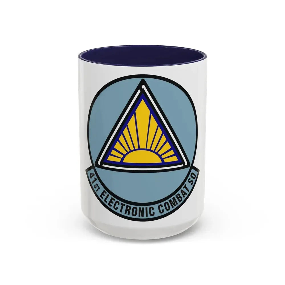 41st Electronic Combat Squadron (U.S. Air Force) Accent Coffee Mug 15oz Navy - Go Mug Yourself