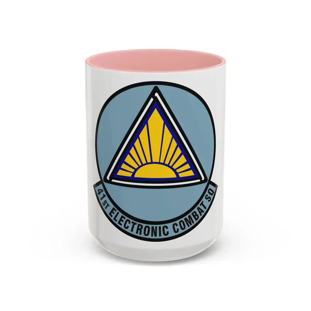 41st Electronic Combat Squadron (U.S. Air Force) Accent Coffee Mug 15oz Pink - Go Mug Yourself