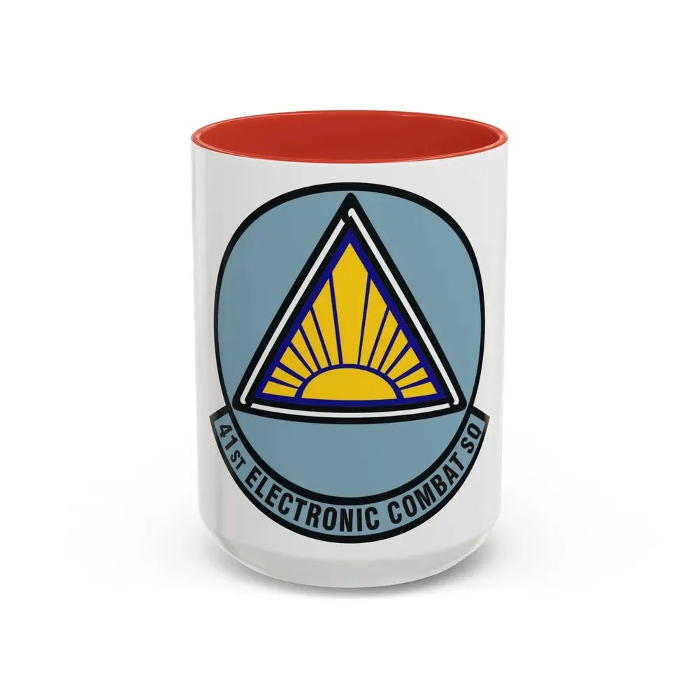 41st Electronic Combat Squadron (U.S. Air Force) Accent Coffee Mug 15oz Red - Go Mug Yourself