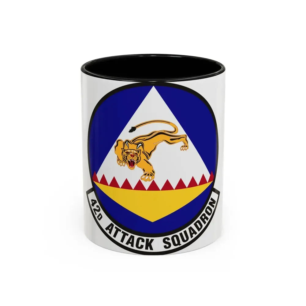 42 Attack Squadron ACC (U.S. Air Force) Accent Coffee Mug 11oz Black - Go Mug Yourself