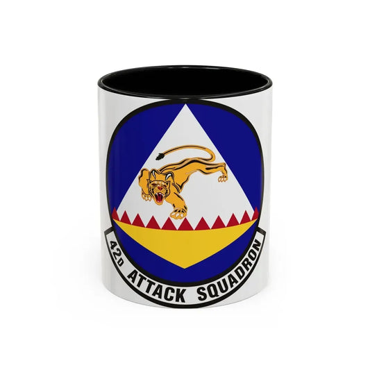 42 Attack Squadron ACC (U.S. Air Force) Accent Coffee Mug 11oz Black - Go Mug Yourself