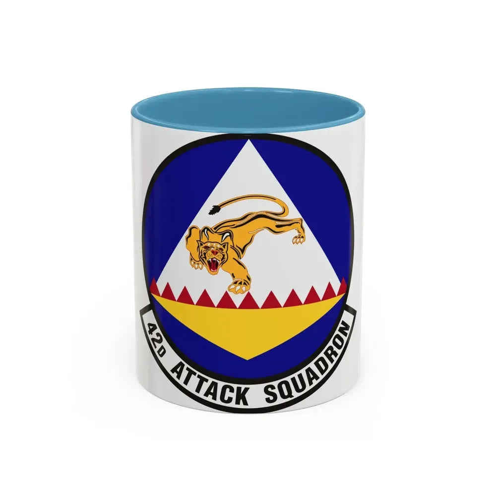 42 Attack Squadron ACC (U.S. Air Force) Accent Coffee Mug 11oz Light Blue - Go Mug Yourself