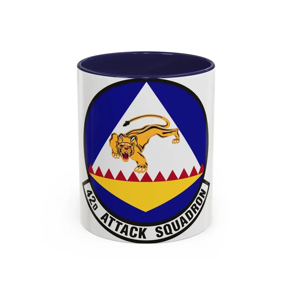 42 Attack Squadron ACC (U.S. Air Force) Accent Coffee Mug 11oz Navy - Go Mug Yourself