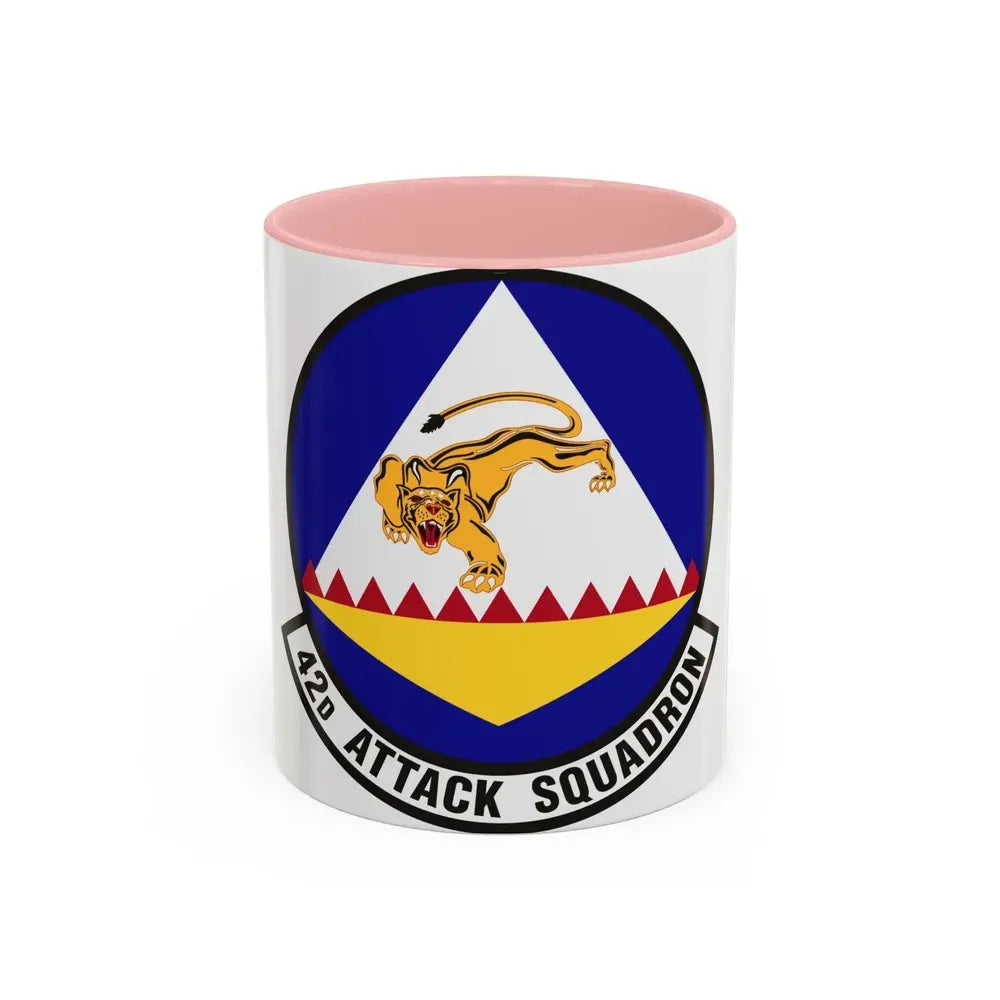 42 Attack Squadron ACC (U.S. Air Force) Accent Coffee Mug 11oz Pink - Go Mug Yourself