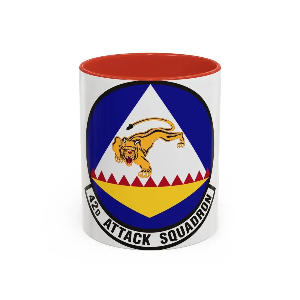 42 Attack Squadron ACC (U.S. Air Force) Accent Coffee Mug 11oz Red - Go Mug Yourself