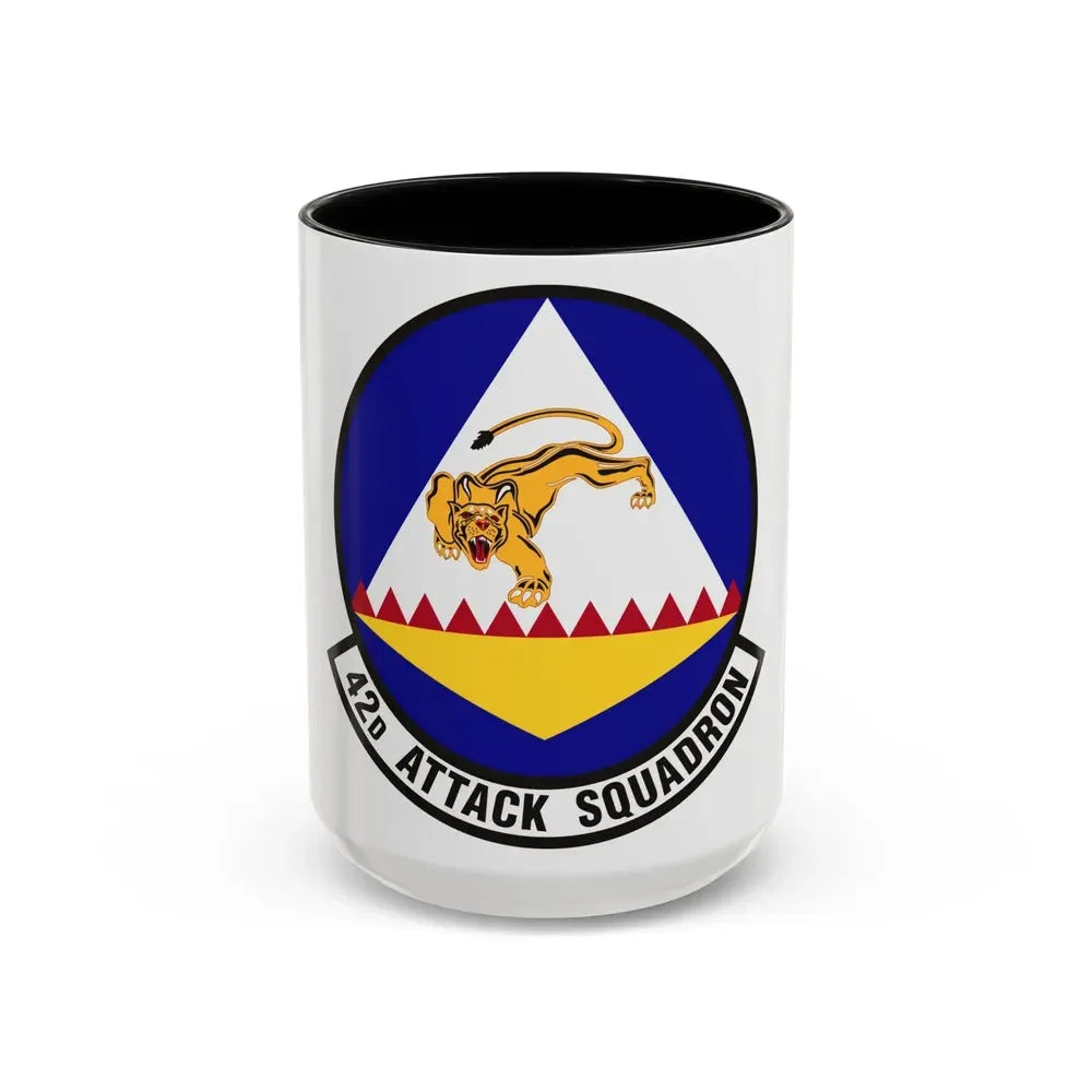 42 Attack Squadron ACC (U.S. Air Force) Accent Coffee Mug 15oz Black - Go Mug Yourself