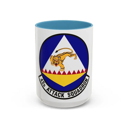 42 Attack Squadron ACC (U.S. Air Force) Accent Coffee Mug 15oz Light Blue - Go Mug Yourself