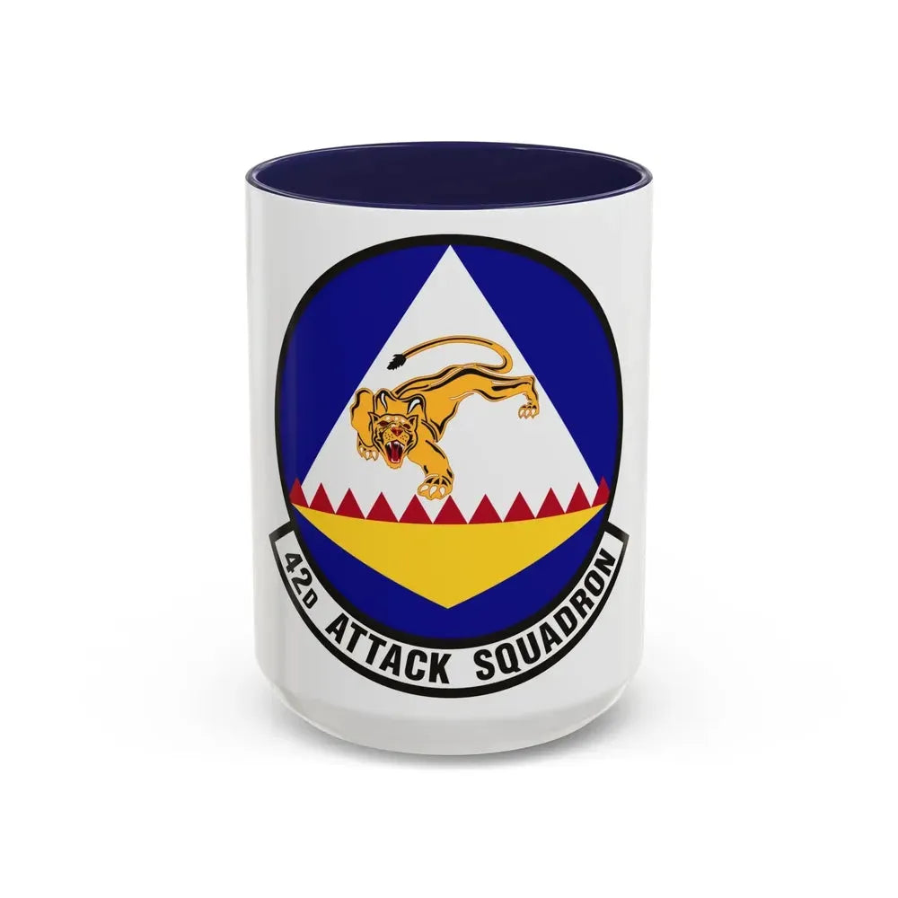42 Attack Squadron ACC (U.S. Air Force) Accent Coffee Mug 15oz Navy - Go Mug Yourself