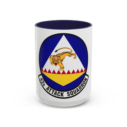 42 Attack Squadron ACC (U.S. Air Force) Accent Coffee Mug 15oz Navy - Go Mug Yourself