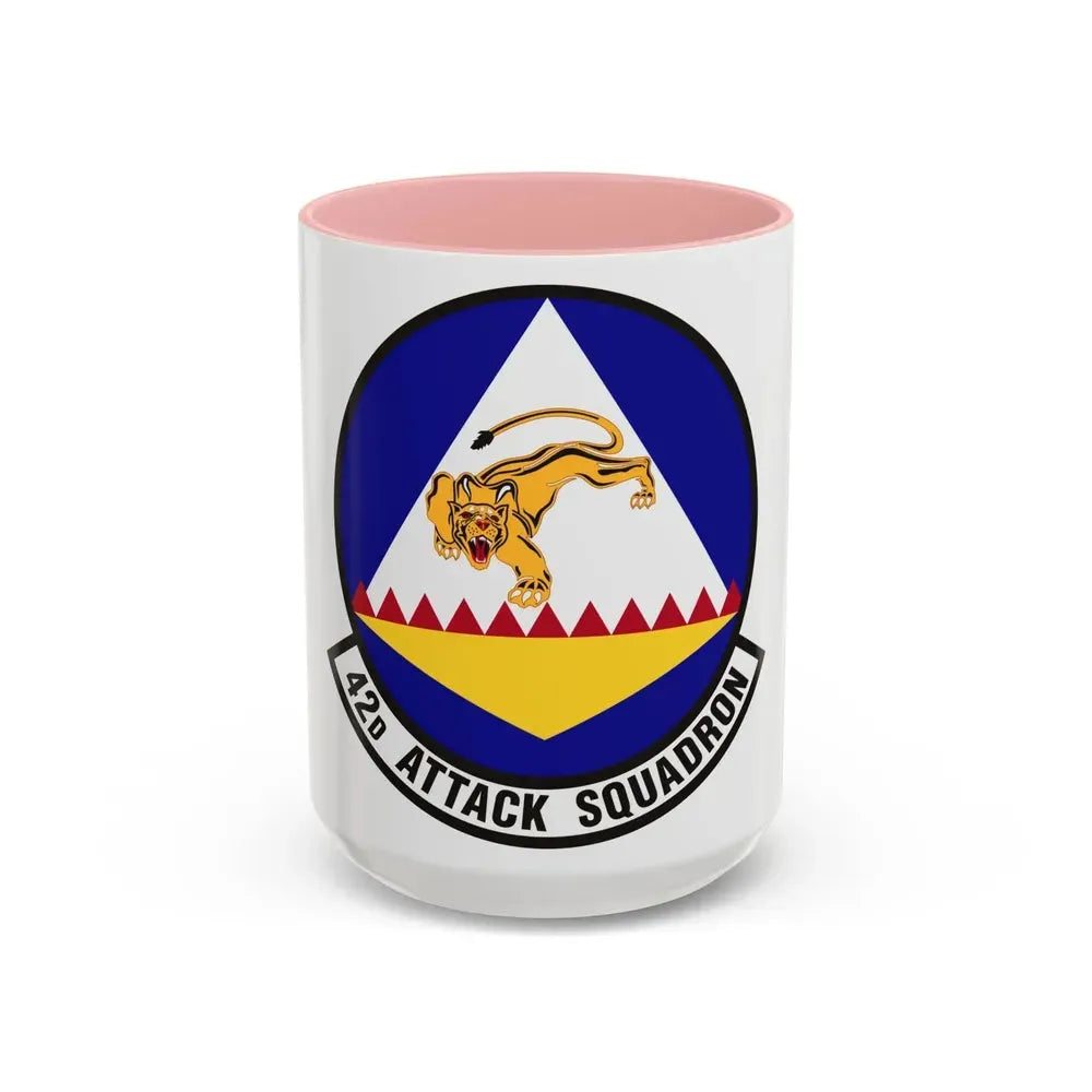 42 Attack Squadron ACC (U.S. Air Force) Accent Coffee Mug 15oz Pink - Go Mug Yourself