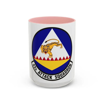 42 Attack Squadron ACC (U.S. Air Force) Accent Coffee Mug 15oz Pink - Go Mug Yourself