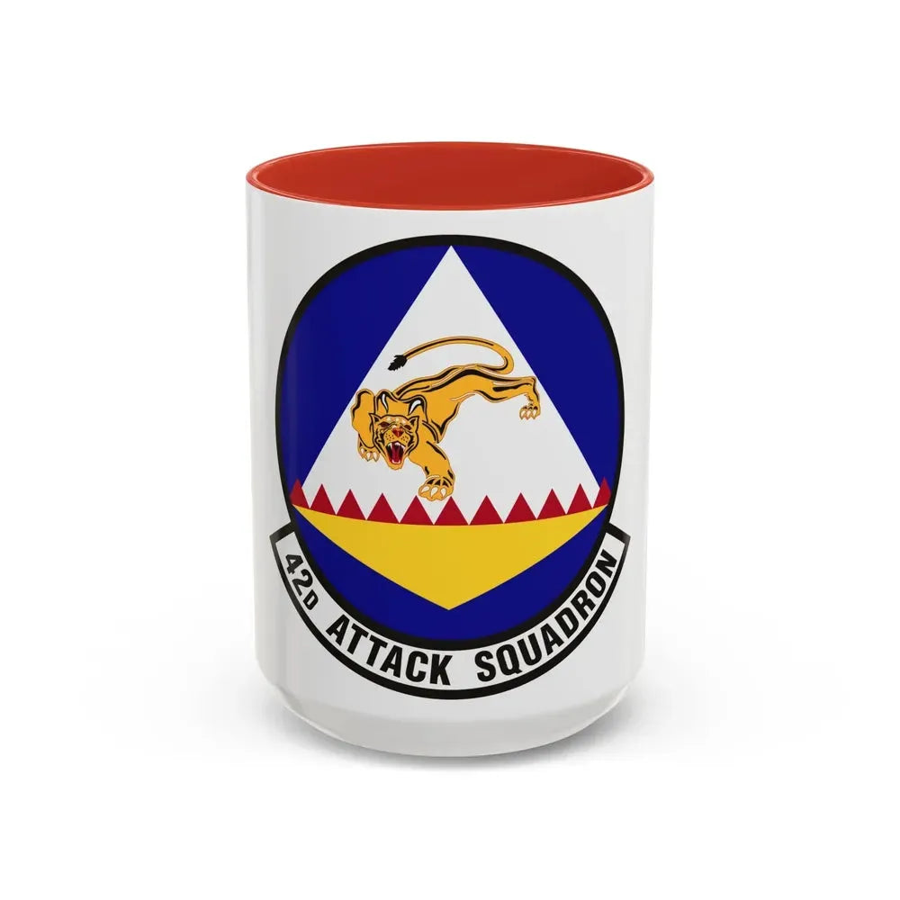 42 Attack Squadron ACC (U.S. Air Force) Accent Coffee Mug 15oz Red - Go Mug Yourself