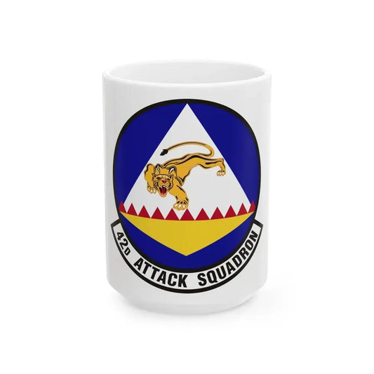 42 Attack Squadron ACC (U.S. Air Force) White Coffee Mug 15oz - Go Mug Yourself