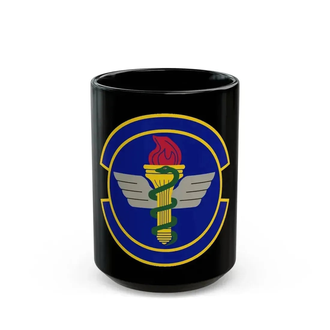 42 Operational Medical Readiness Squadron AETC (U.S. Air Force) Black Coffee Mug 15oz - Go Mug Yourself