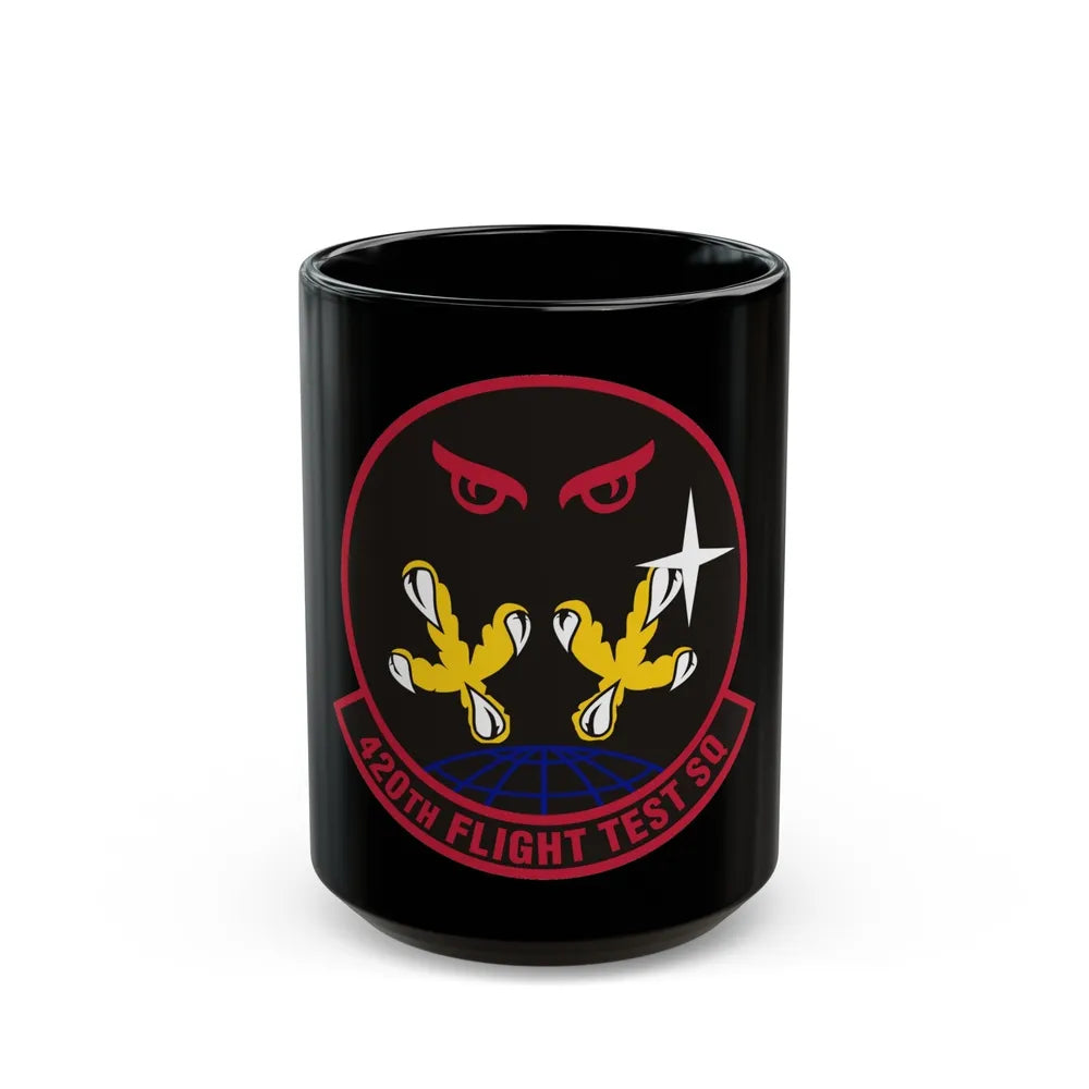 420 Flight Test Squdron AFMC (U.S. Air Force) Black Coffee Mug-15oz-Go Mug Yourself