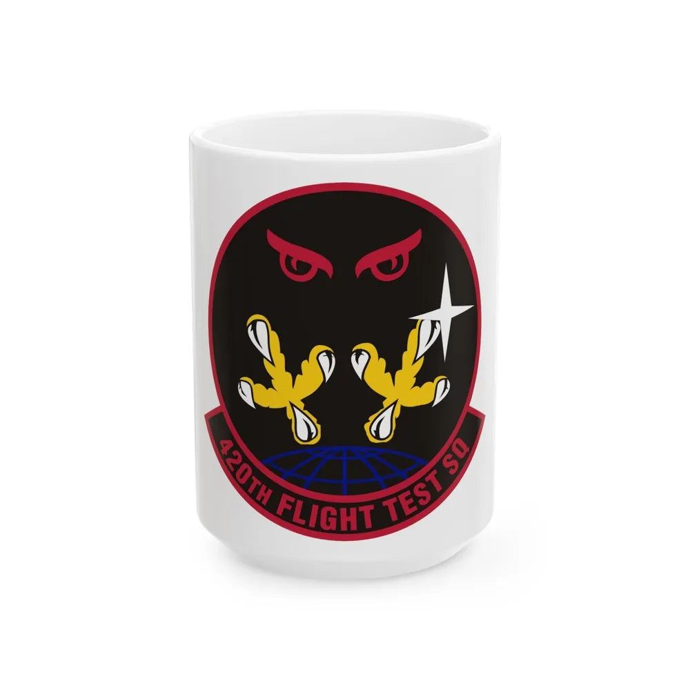 420 Flight Test Squdron AFMC (U.S. Air Force) White Coffee Mug-15oz-Go Mug Yourself