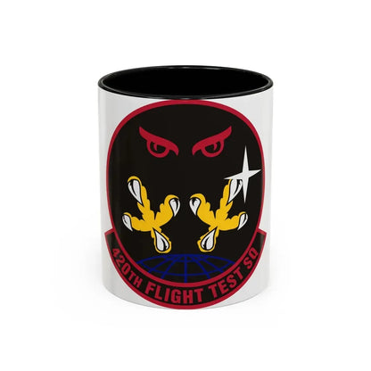 420 Flight Test Squdron AFMC (U.S. Air Force) Accent Coffee Mug 11oz Black - Go Mug Yourself