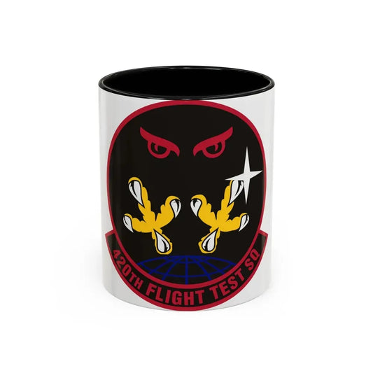 420 Flight Test Squdron AFMC (U.S. Air Force) Accent Coffee Mug 11oz Black - Go Mug Yourself